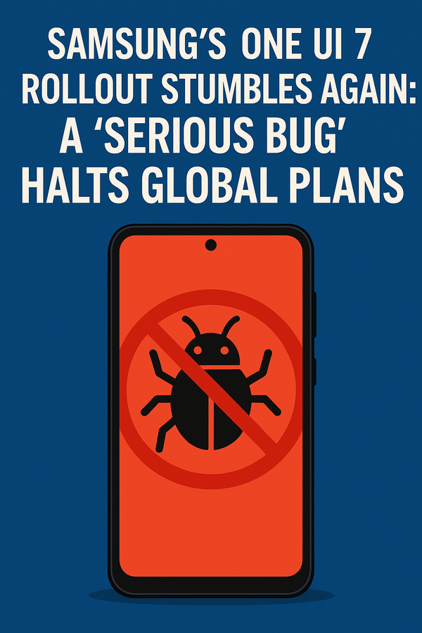 Samsung’s One UI 7 Rollout Stumbles Again: A “Serious Bug” Halts Global Plans